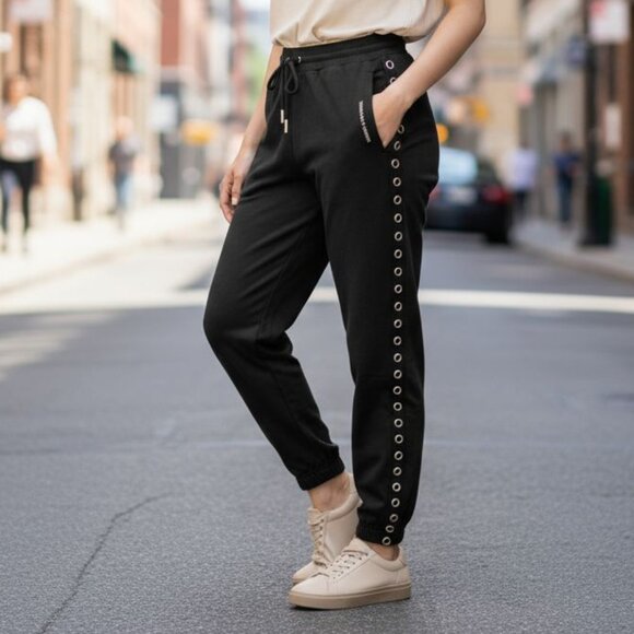 Kooples x Sport Grommet Black Pants 8 or L - Picture 2 of 11